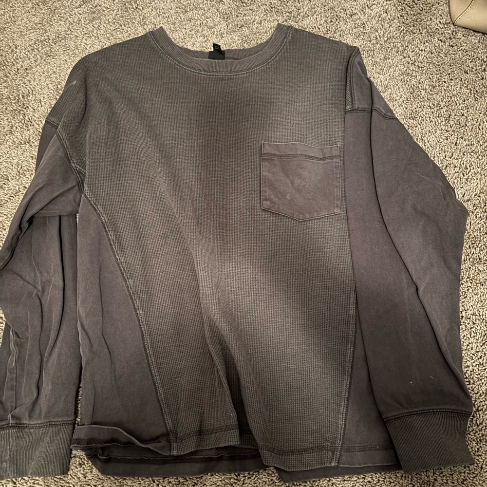Wild Fable Women's Charcoal Long Sleeve Tee
